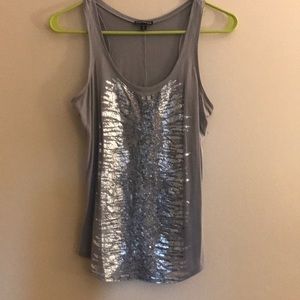 Silver Embellished Tank